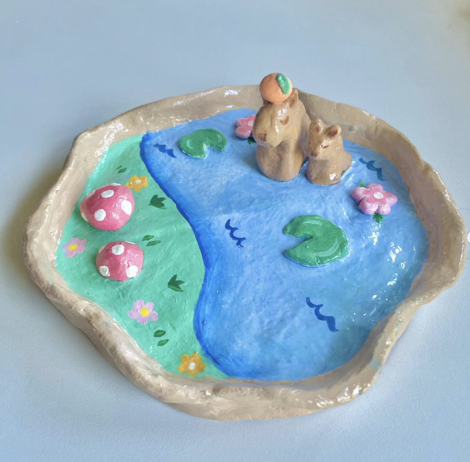Air dry clay tray by Nancy Liu