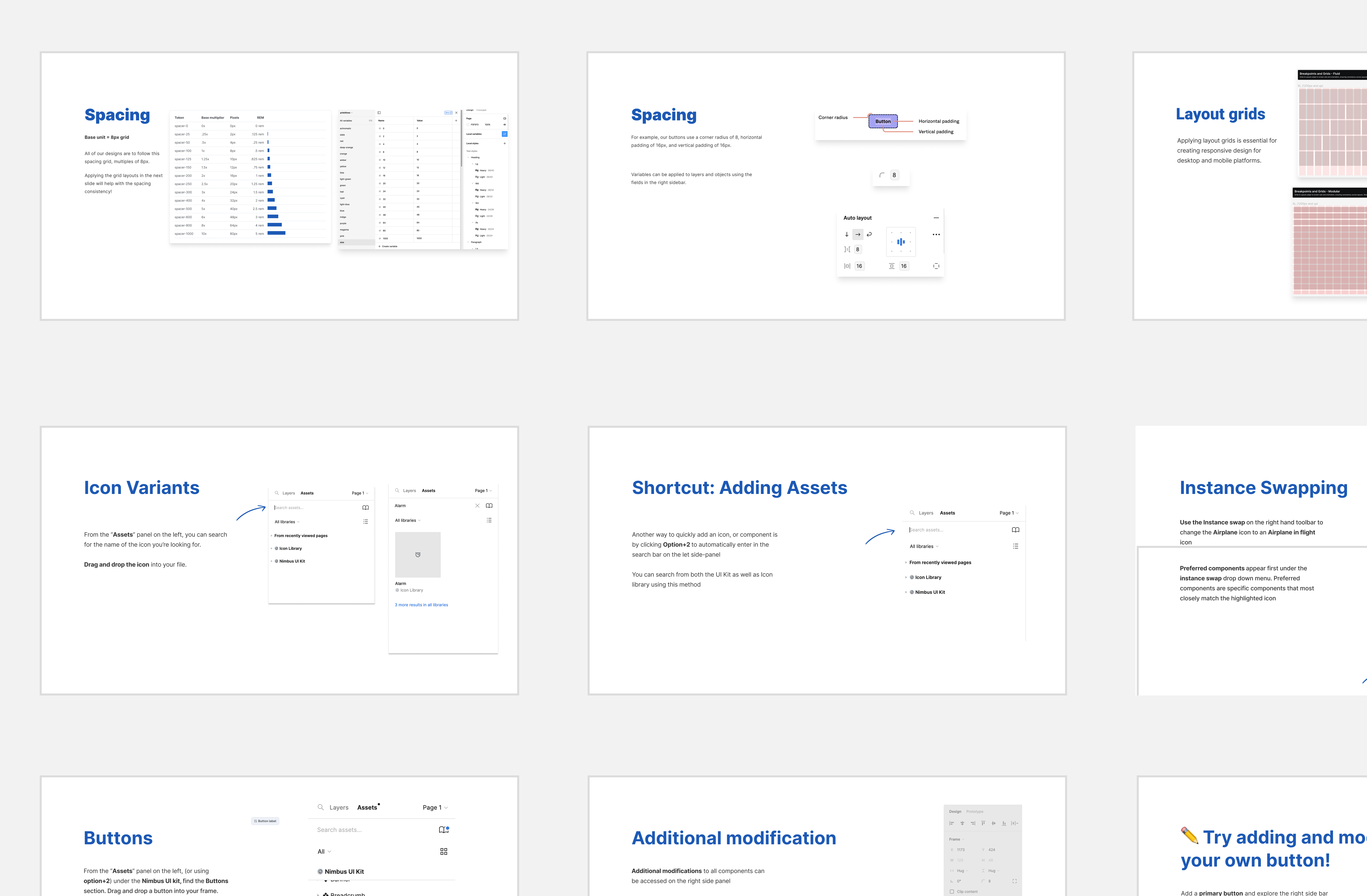 Nimbus design system training presentation